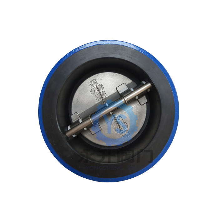 Dual plate wafer type spring check valve body
